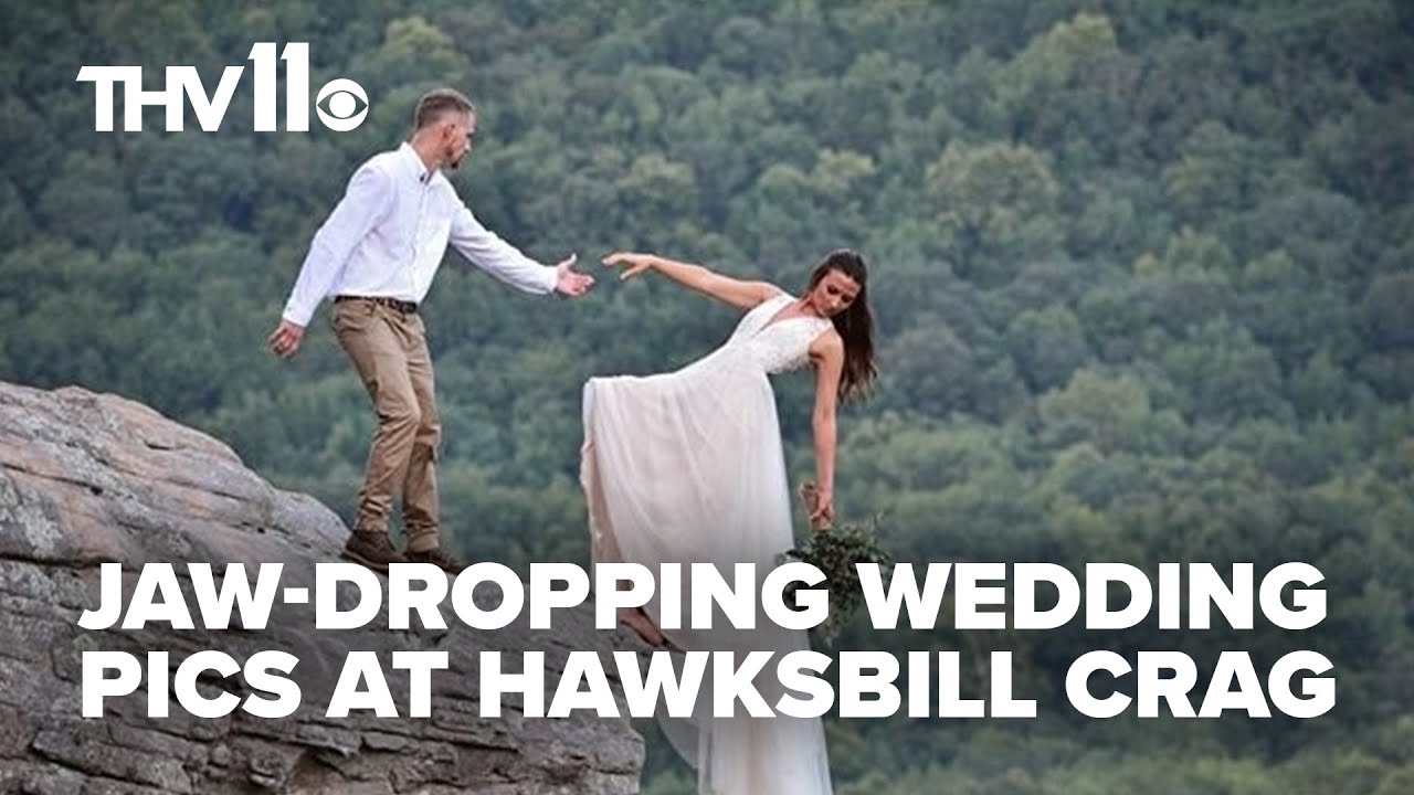 Jaw-dropping wedding pics at Hawksbill Crag