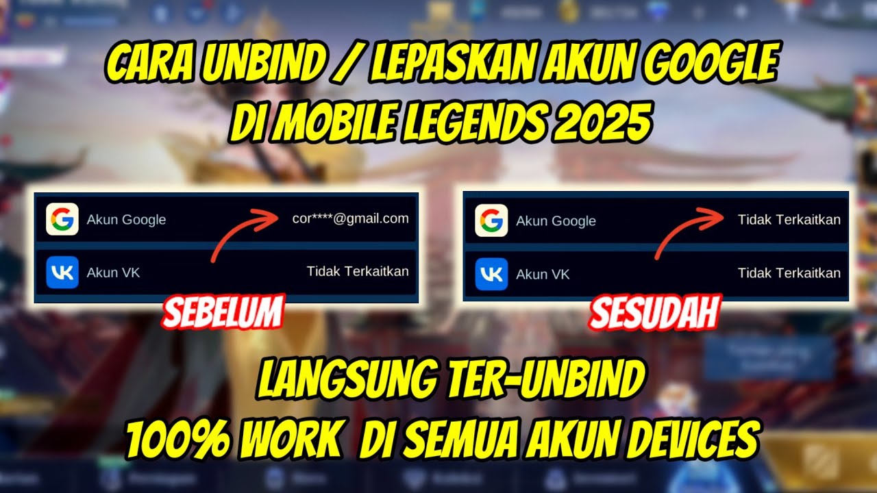 CARA MEMUTUSKAN AKUN GOOGLE DI MOBILE LEGEND | CARA PUTUSKAN AKUN GOOGLE DI ML