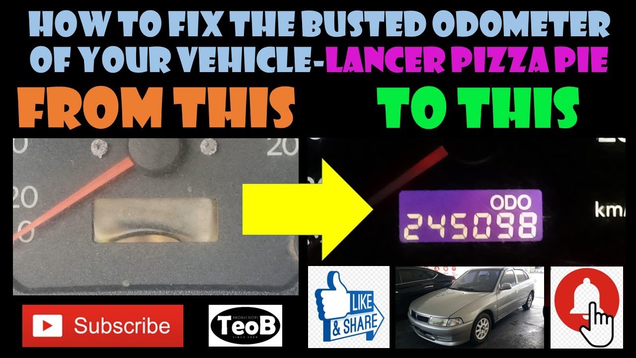 How To Fix the Busted Odometer of Your Vehicle (Paano Gawin Ang Sirang Odometer) Lancer Pizza Pie