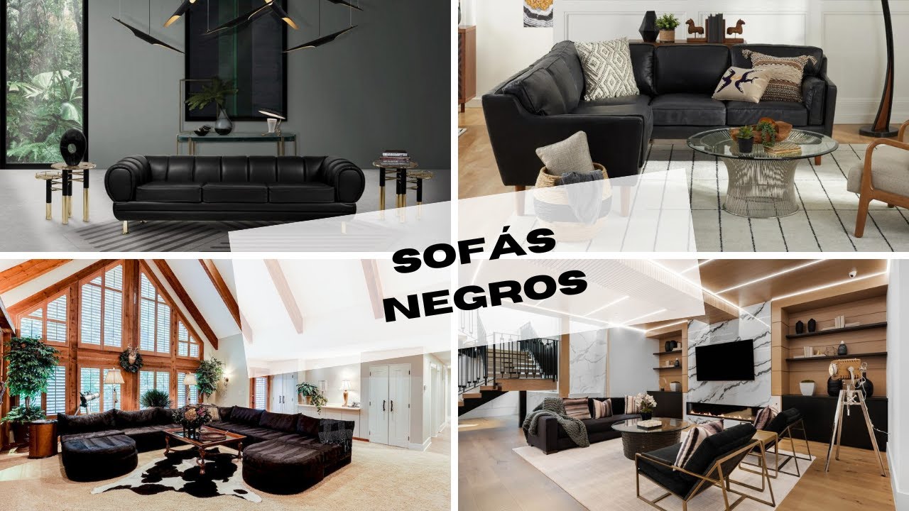 Sofás Negros ideas e Inspiración Para la Decoración del Hogar | Y Luego Estaba el Estilo