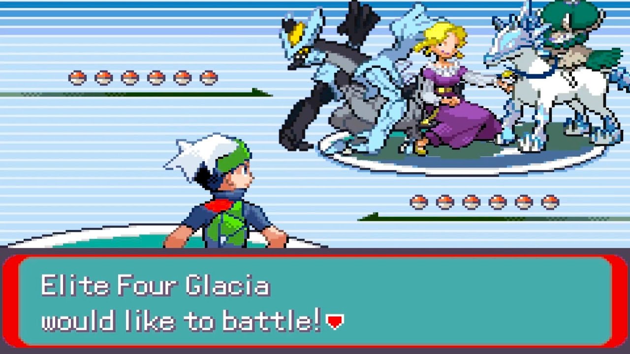 Pokemon Emerald Horizons - vs Elite Four Glacia (Chilling Winds/Lower Defenses, Challenge Mode)