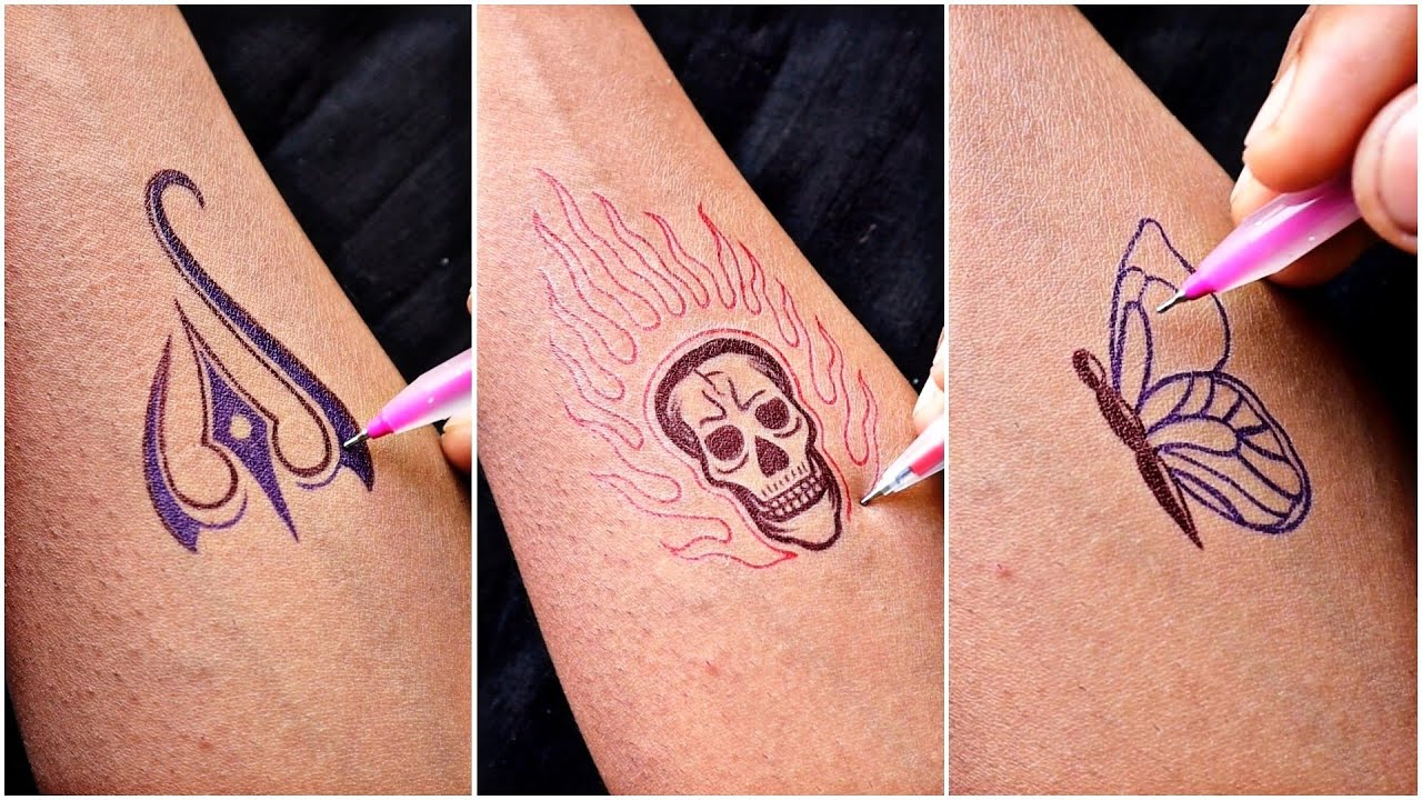 Tattoo for girls || best skull tattoo || trishul tattoo || butterfly 🦋 tattoo ideas