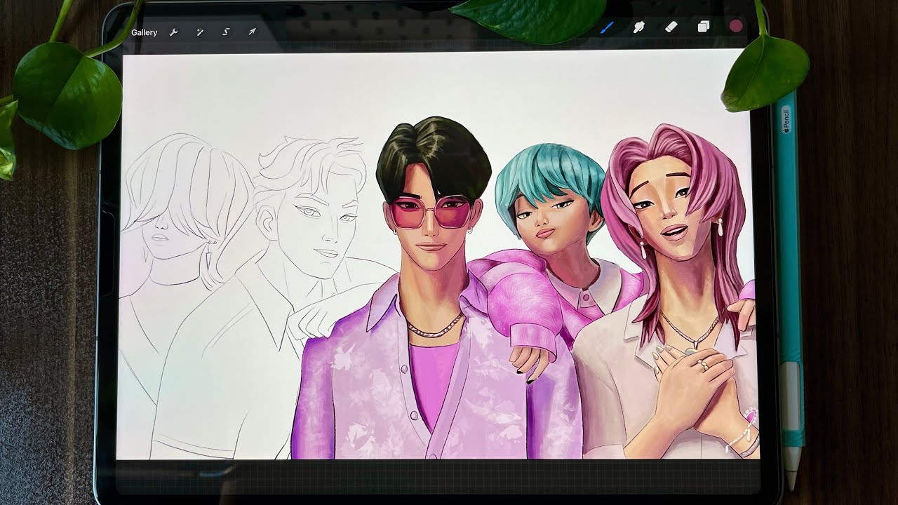 Drawing Jinu from Kpop Demon Hunters | Saja boys | part 2💜✨ #sajaboys #kpopdemonhunters