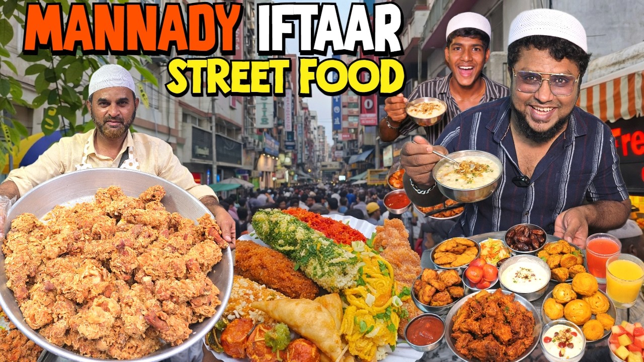 மலையாய் குவிந்திருக்கும் Mannady IFTAR Street Foods 2026 🔥| Pakoda Boyz | Tamil Food Review