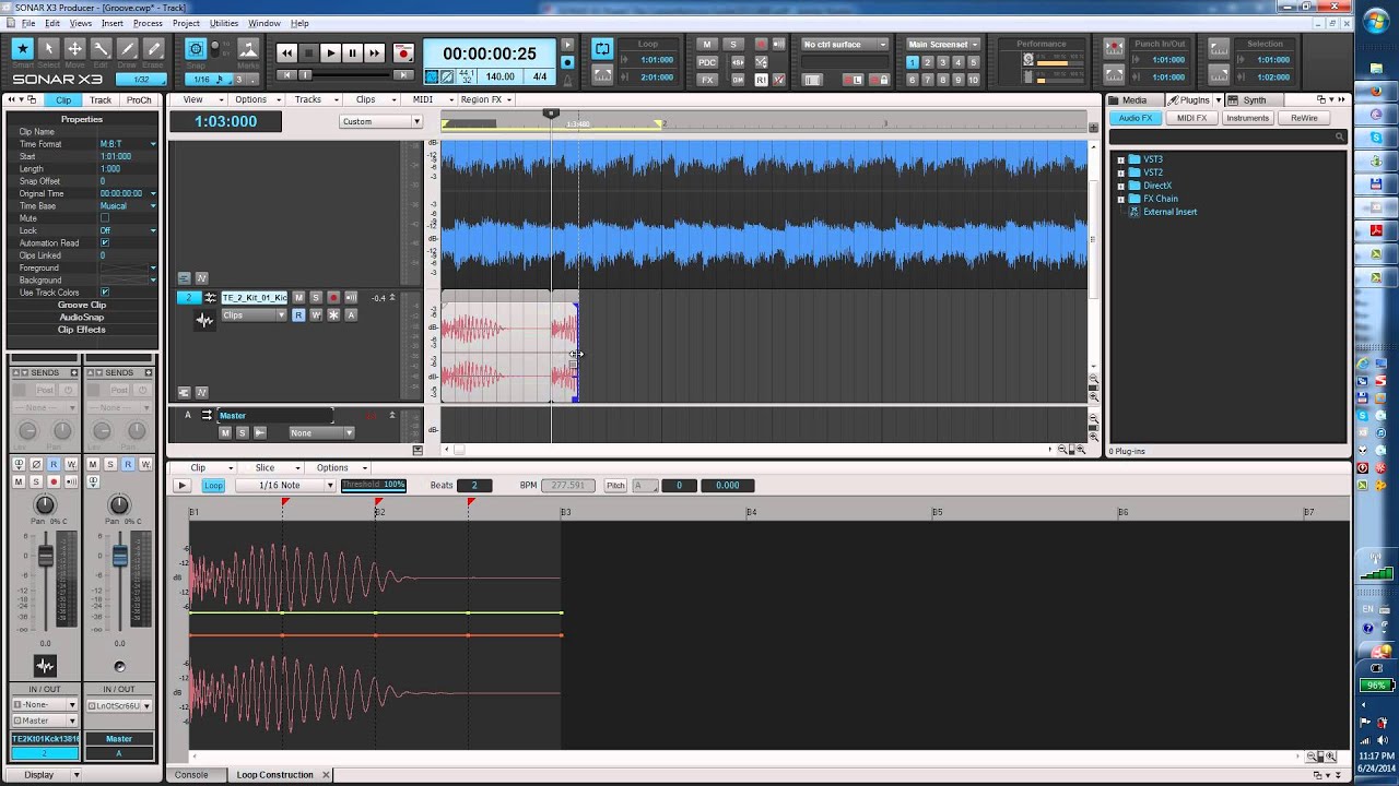 Cakewalk Sonar X3. Les. 21. Groove clips and loops
