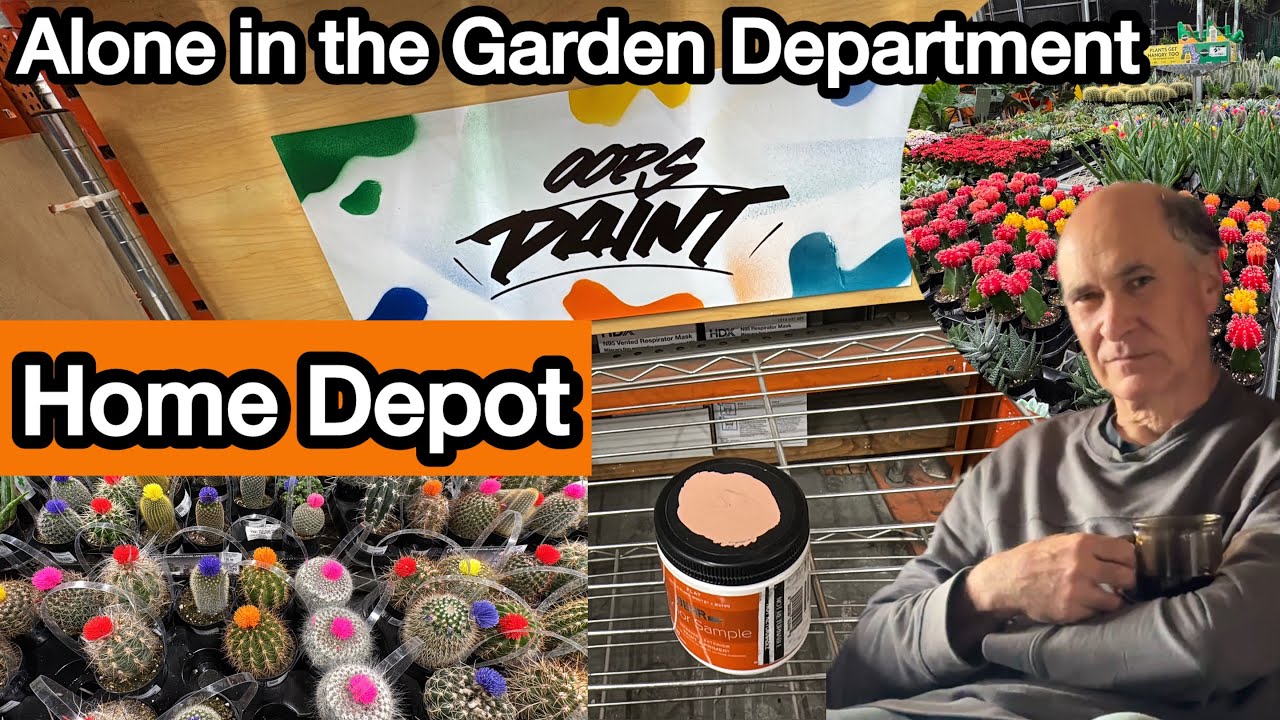 Alone in Garden Center at Home Depot at Night Gardening Supplies Plants Flowers for Hummingbirds