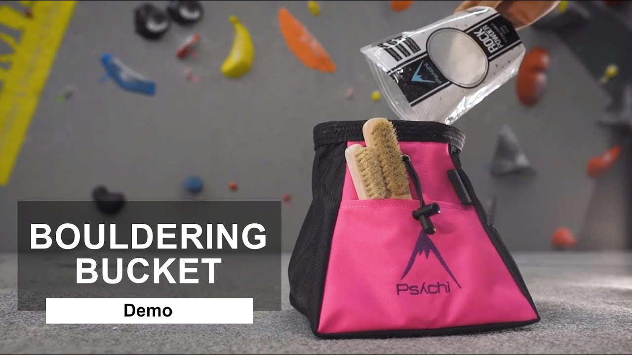 Psychi Bouldering Chalk Bucket Feature Demonstration