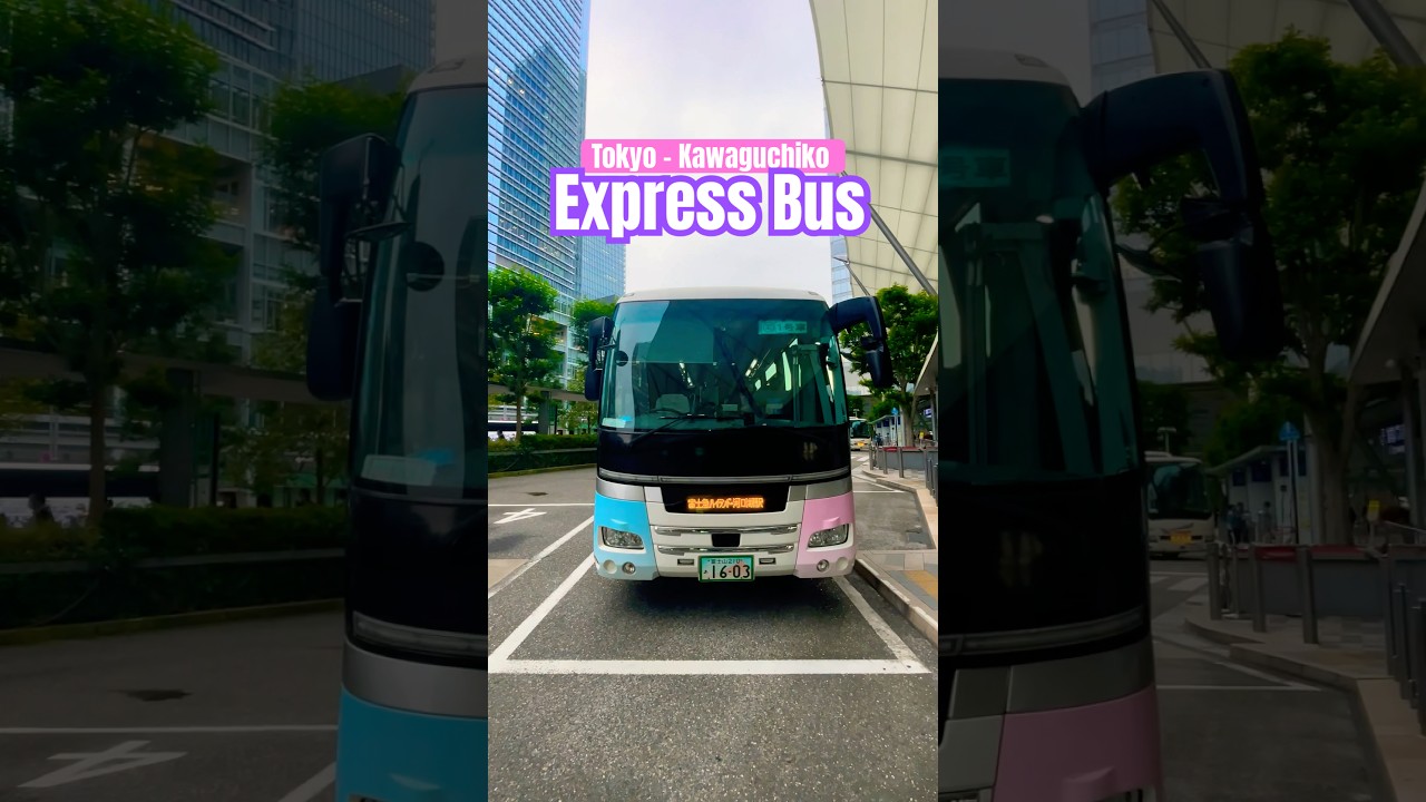 Tokyo to Kawaguchiko Express Bus | Mt Fuji #tokyo #mtfuji #kawaguchiko #bus #shorts #expressbus