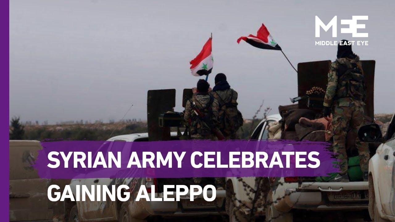Syrian army celebrates capturing Aleppo