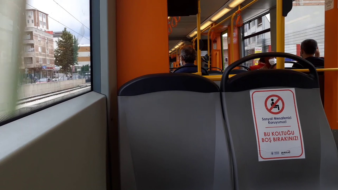 Bursa Metrosu BursaRay Esenevler Hacivat - 152 Evler Arası Bombardier B2010 Araç İçi