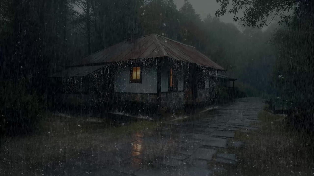 Ease Your Mind 🌧️ Rain Sounds on Old Roof in Quiet Hills for Deep Sleep & Relaxation 🌙