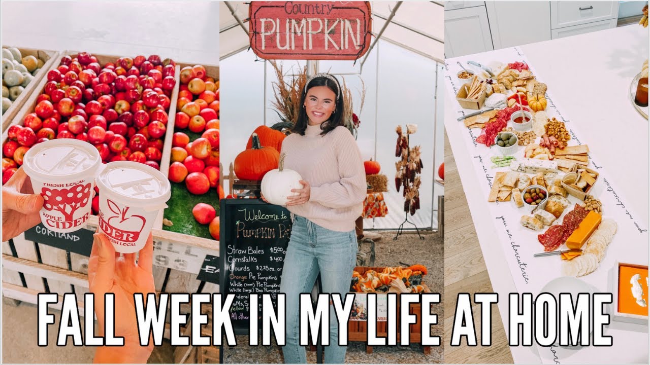VLOG | fall week in my life at home: cheeseboard tutorial, apple orchard & new haircut!