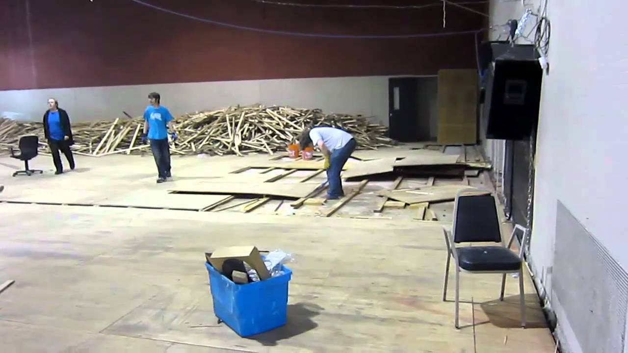 Captain's Blog 3-2-11 Gymnasium Floor Removal