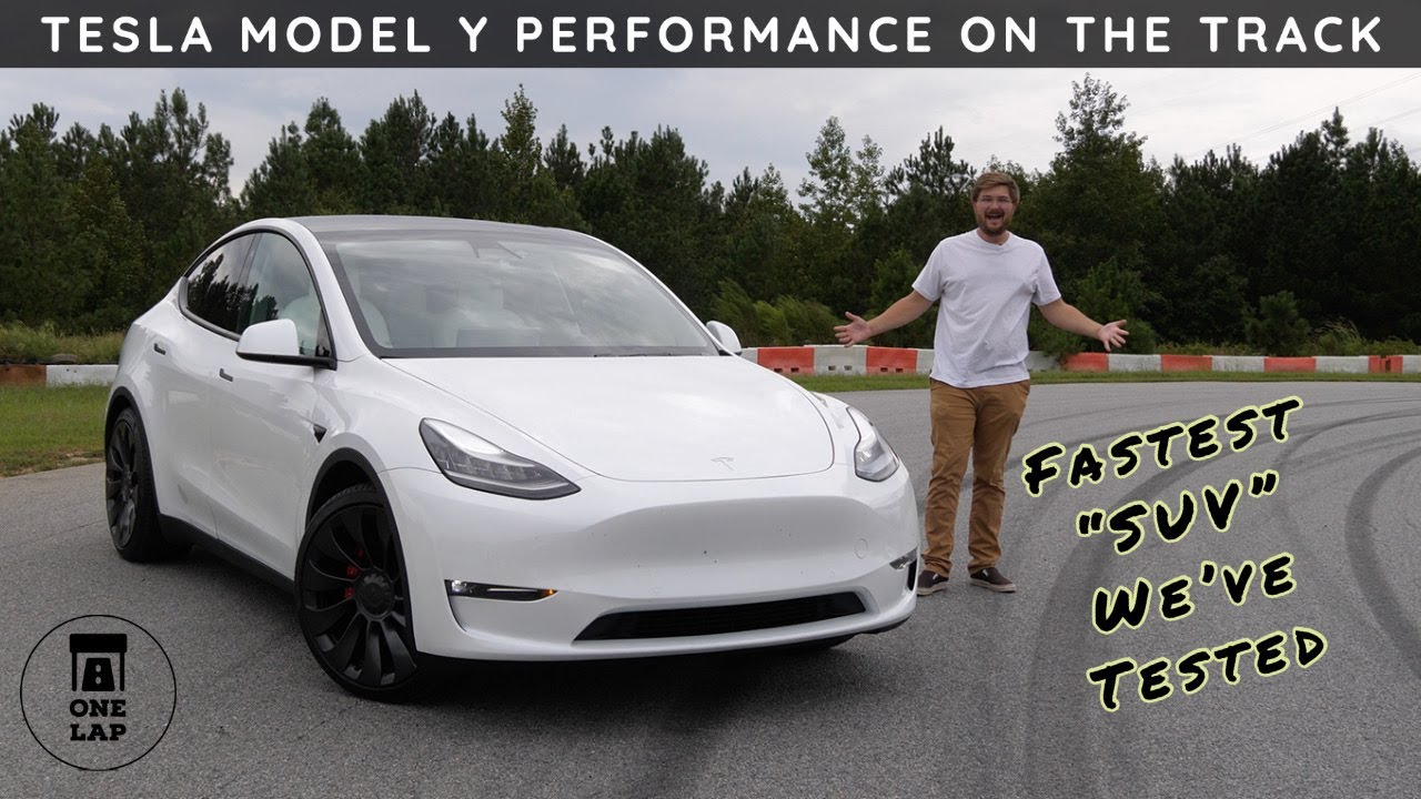 One Lap in the Tesla Model Y Performance on The Race Track!