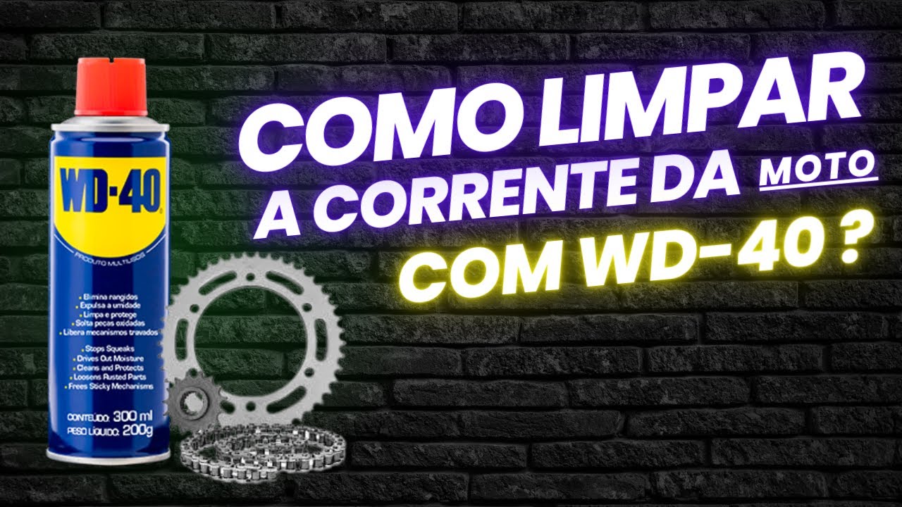 COMO LIMPAR A CORRENTE DA MOTO COM WD40 ?