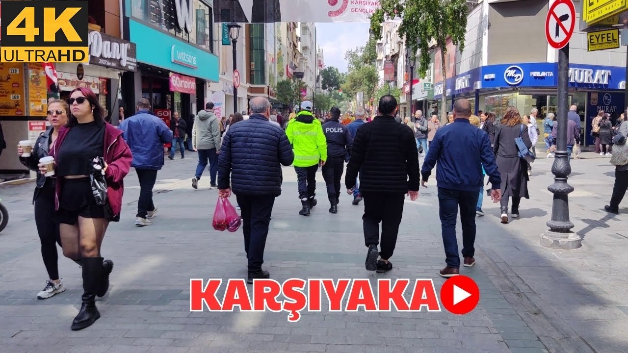 Karşıyaka Bazaar: A Historical Journey Through Time (4K UHD) Karsiyaka Walking Tour