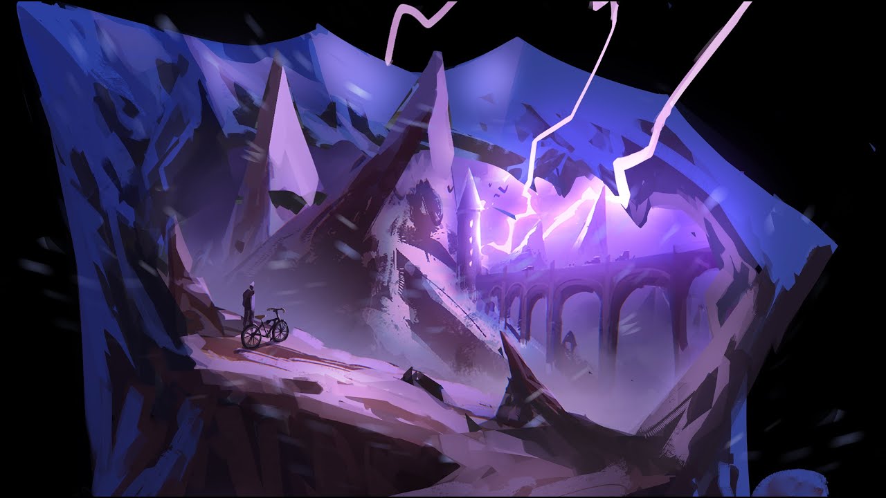 Triptych Mountain | Fantasy Environment Concept Art Timelapse 