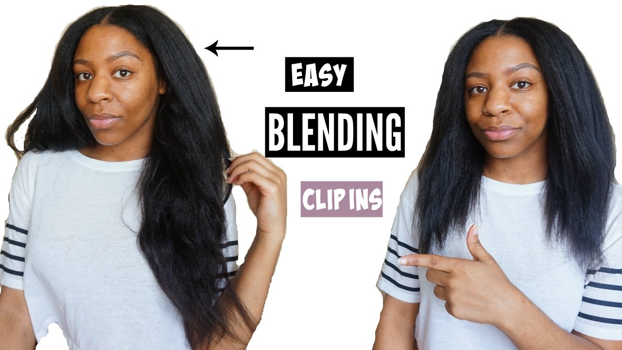 How To: Blend Clip In Extensions W/Natural Hair EASY | T'keyah B