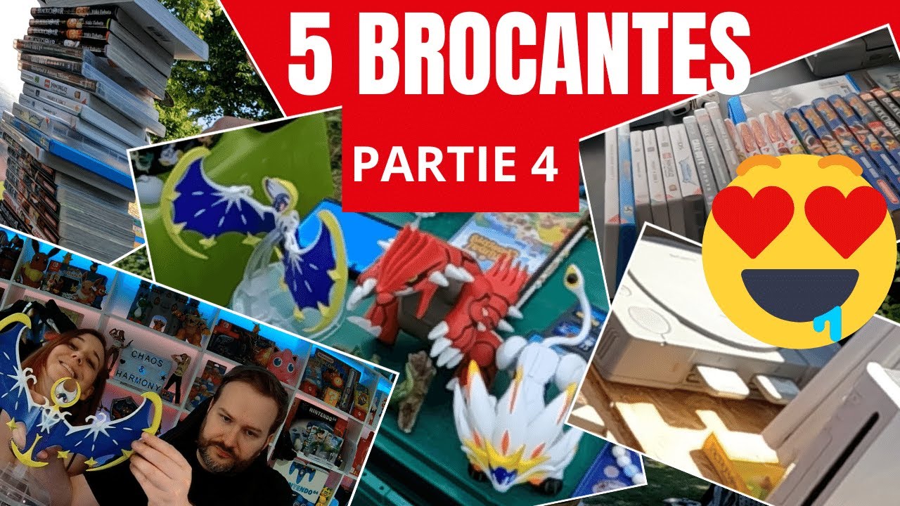 BROCANTE PS1 WII U GBA 3DS SWITCH DSXL MANGA POKEMON vlog vide grenier achat jeu vidéo console 😍