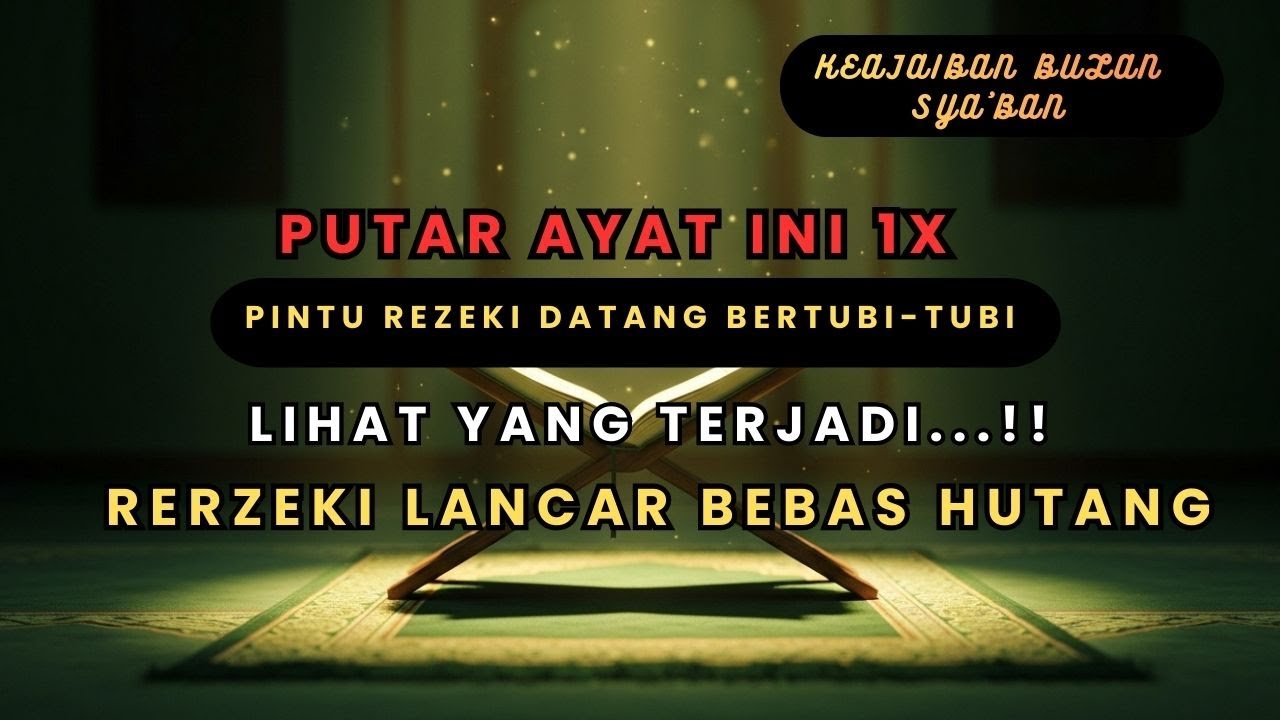 "PUTAR SEKARANG! Dzikir Pagi Penarik Rezeki dari Segala Penjuru, Hutang Lunas Hidup Berkah"