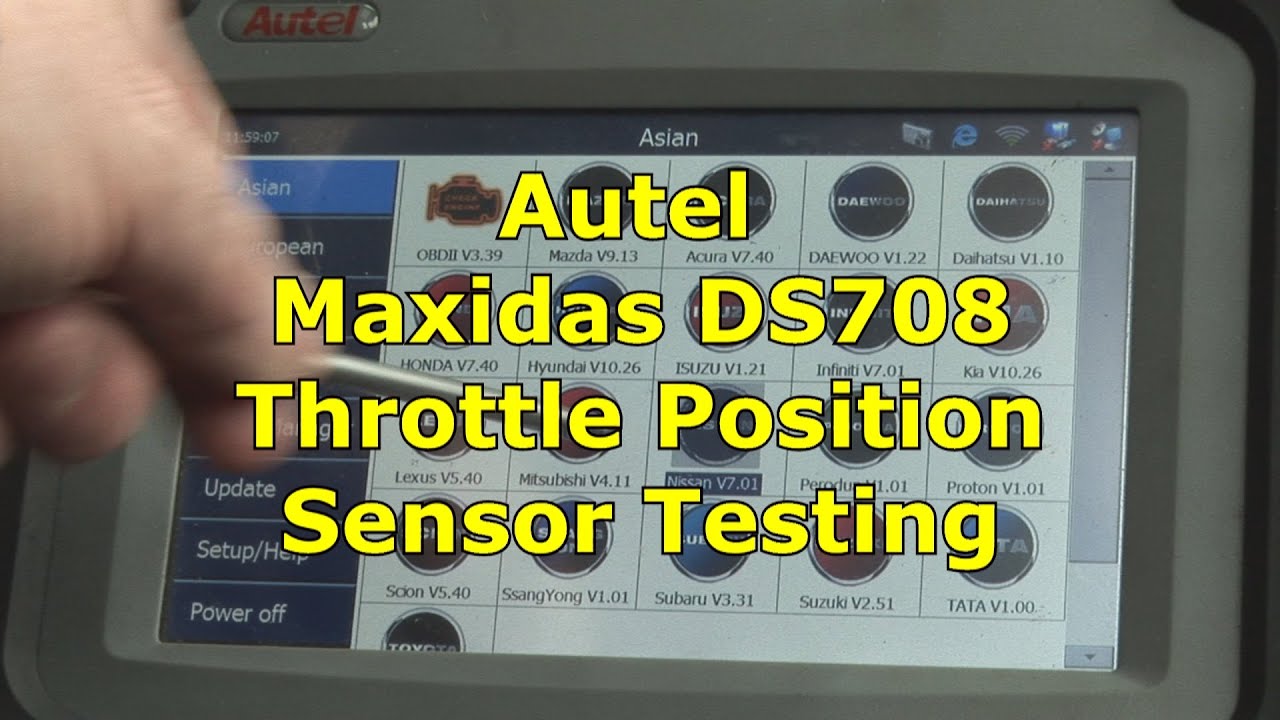Autel MaxiDas DS708 Throttle Position Sensor Testing