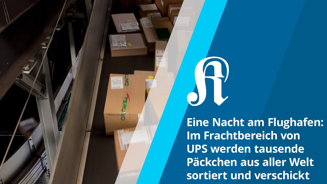 Eine Nacht am Flughafen Köln/Bonn: Im Frachtbereich von UPS werden tausende Päckchen sortiert