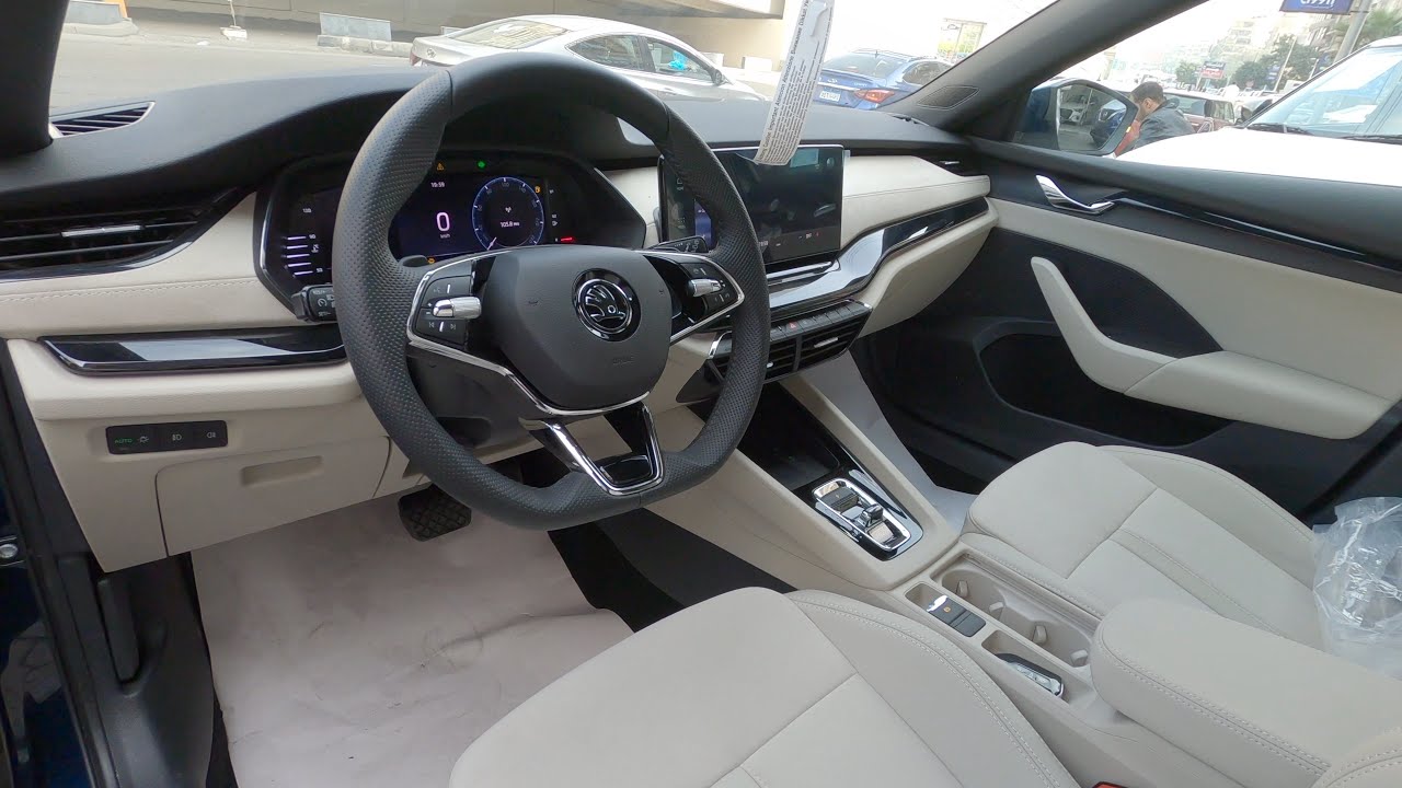 Skoda octavia 2022 стиль плюс лава Blue Metallic ASMR Beige Interior Review