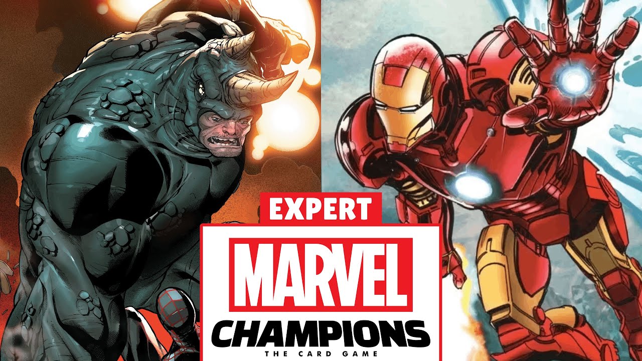 Iron Man Aggression vs Expert Rhino | Marvel Champions The Card Game Gameplay