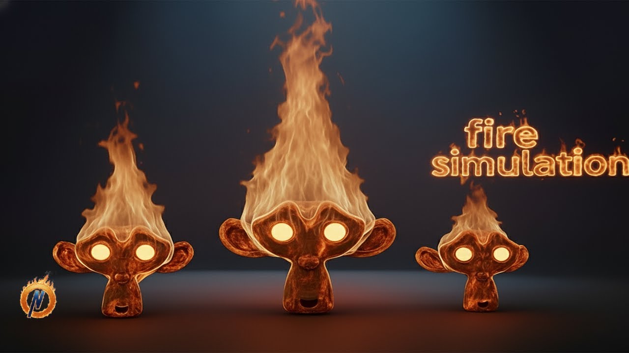 How To Make Fire  Simulation ||  Blender 4.5
