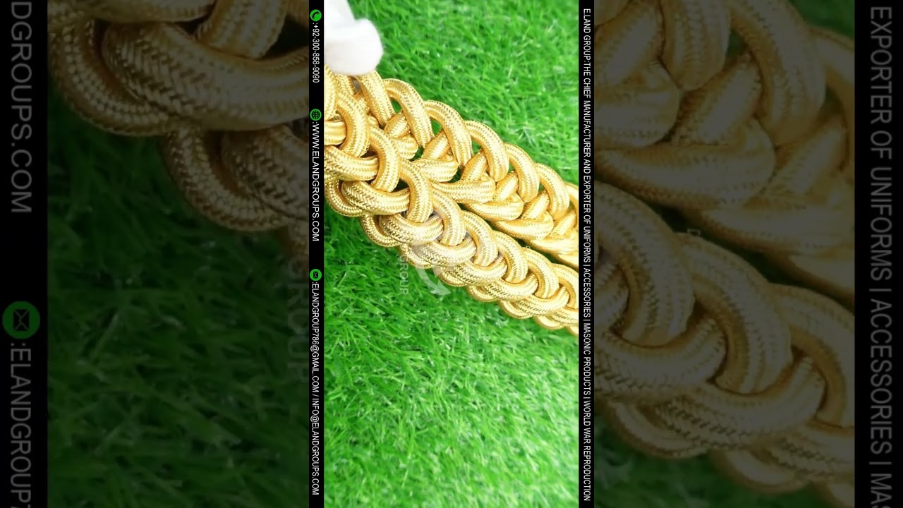 Metallic Gold Shoulder Cord, Shoulder Cords (Gold), Army shoulder cord suppliers