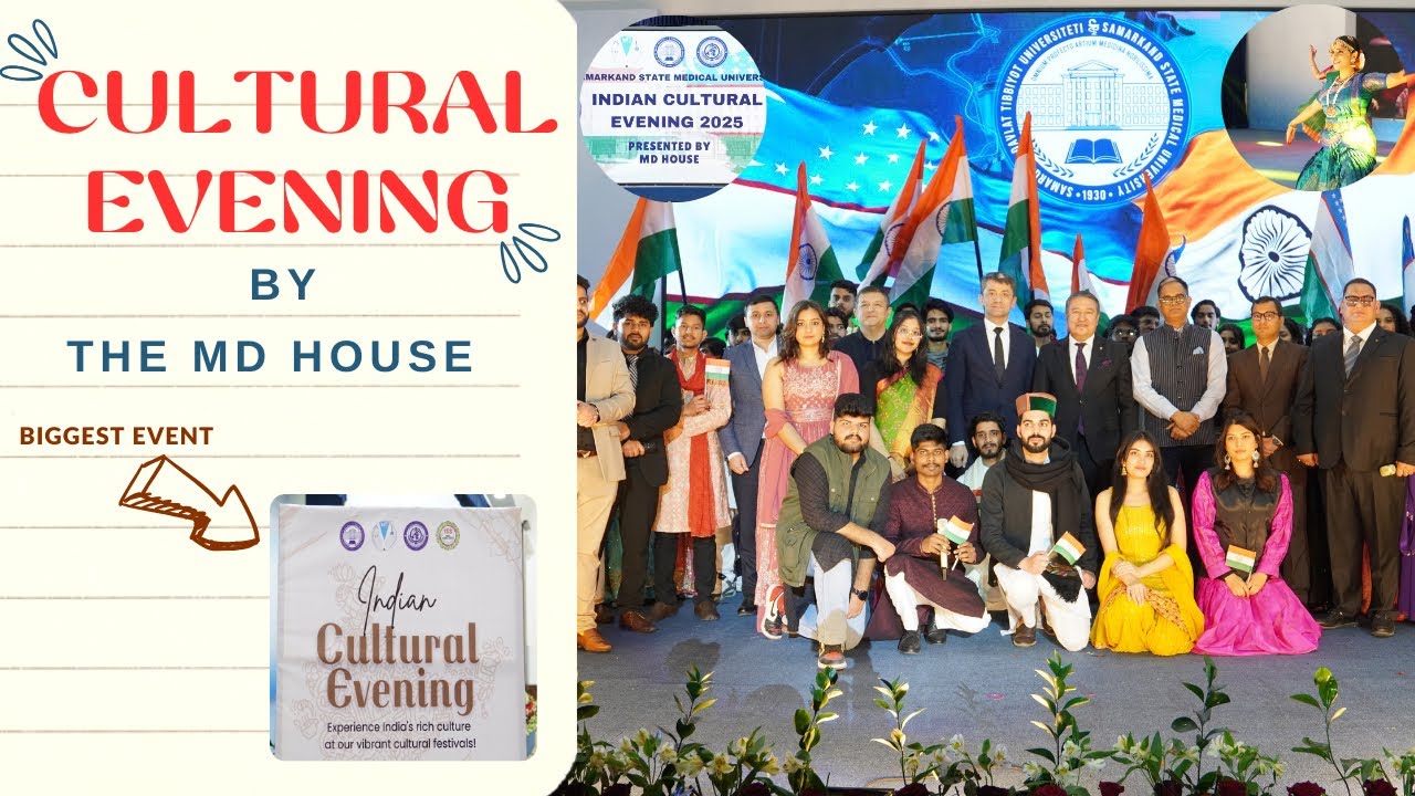 My First Vlog | Cultural Evening at Samarkand State Medical University 🎉🇮🇳🇺🇿