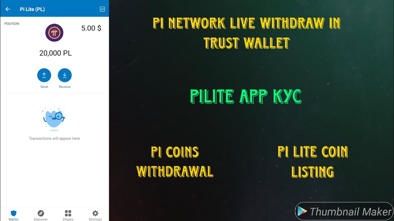 🔥Pi Network Live Withdraw In Trust Wallet || Pi Lite App KYC Kaise Kare || Pi Coins Withdrawal