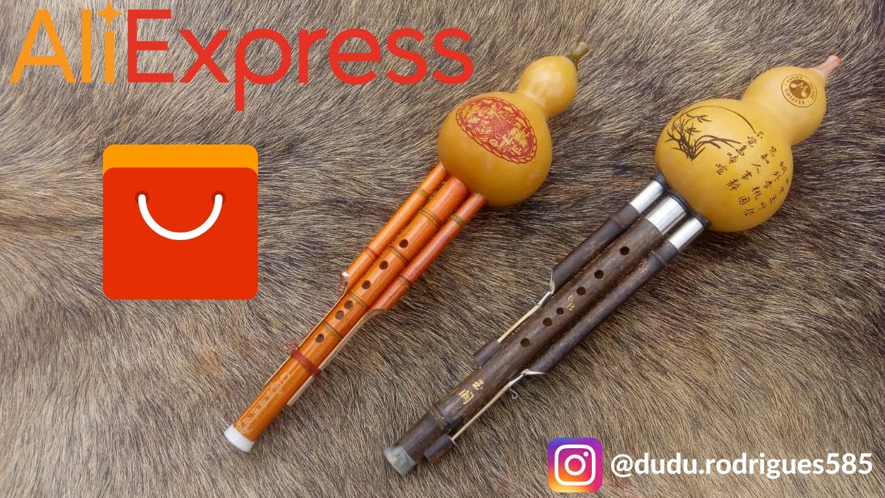 Flautas Hulusi, compradas no  Aliexpress,  C e Bb.  Instrumento tradicional Chinês.