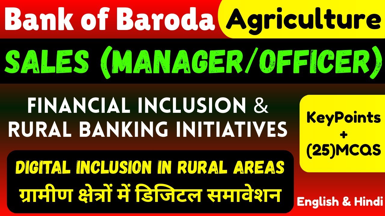 BOB Agriculture Sales Manager | BOB Agriculture Marketing Manager - Digital Inclusion in Rural Areas