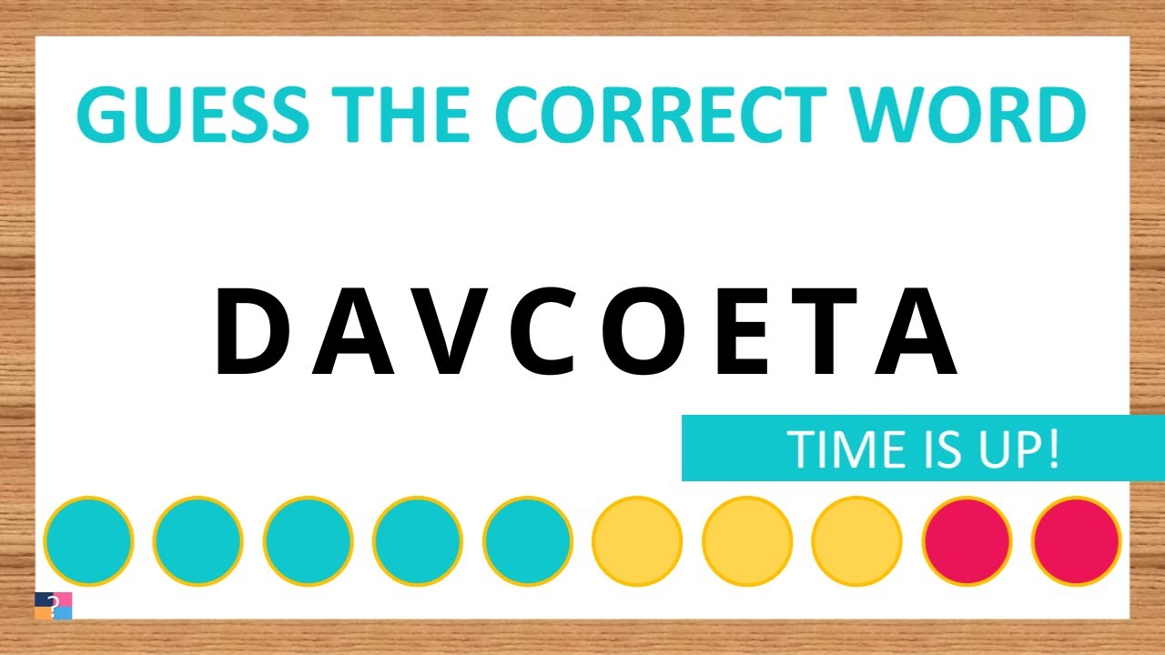 Guess the Correct Word! Unscramble in Record Time! 8 Letters | Agent Quiz