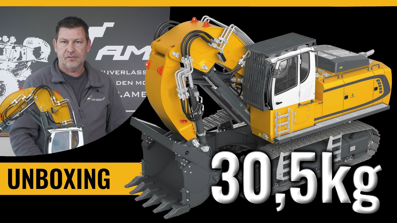Riesiger Hydraulik-Steinbruchbagger K970-200 über 30kg Gewicht - Unboxing und Erklärung