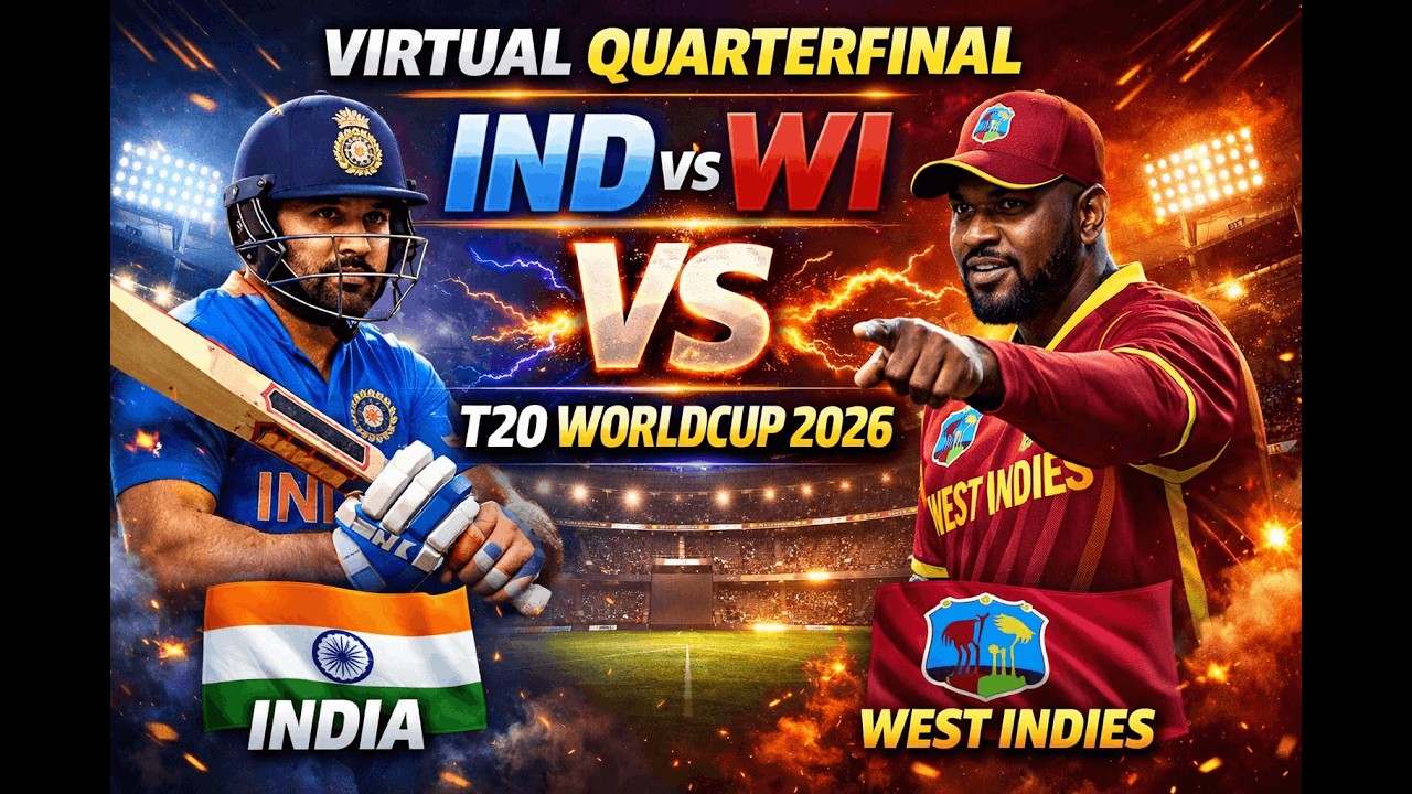 Virtual Quarter-Final IND vs WI | T20 Worldcup 2026