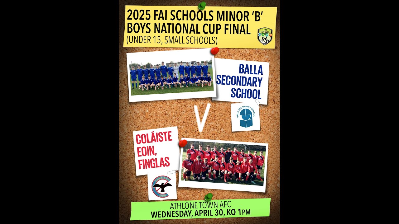 2025 FAI Schools Minor ‘B’ Boys National Cup Final (Under 15, Small Schools)