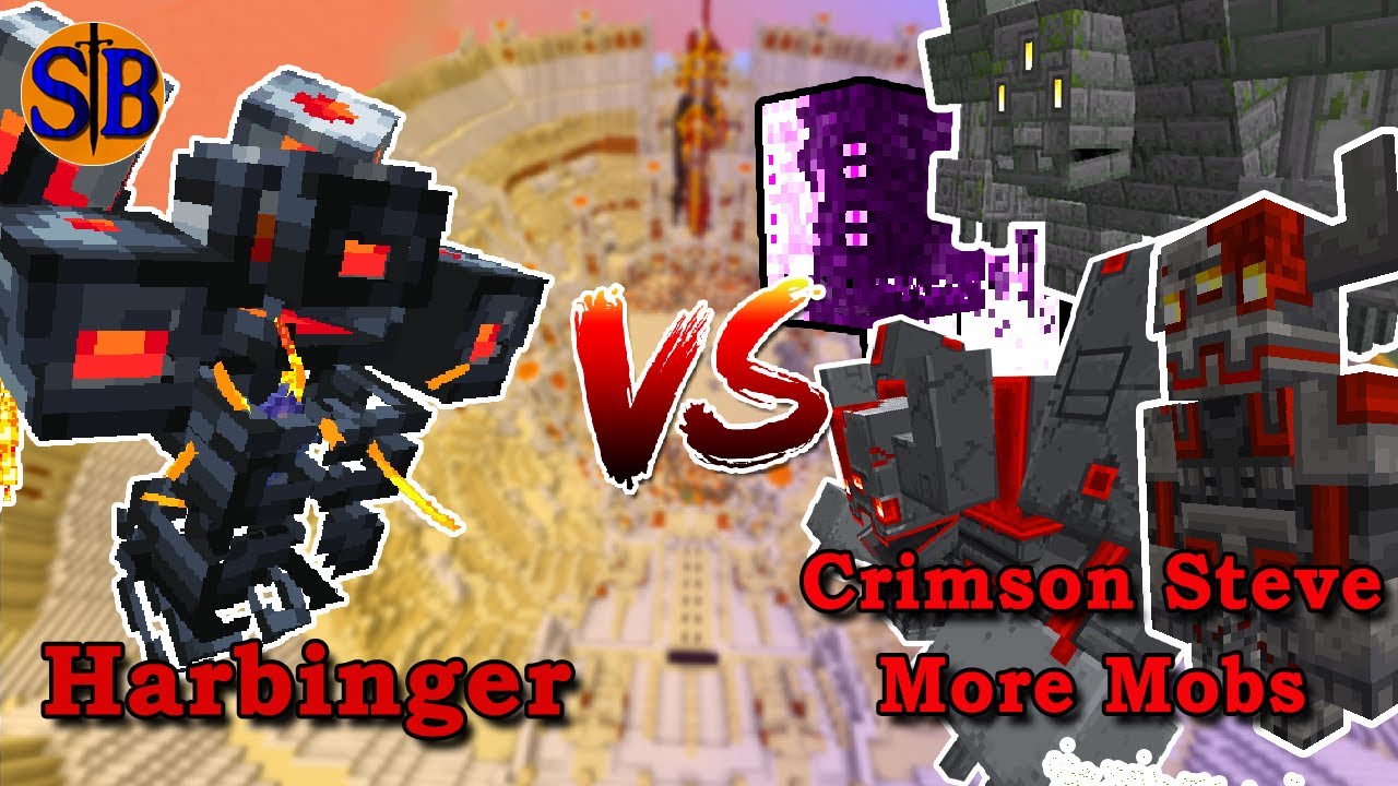 Completed Harbinger(L_Ender's Cataclysm) vs Crimson Steve's More Mobs | Minecraft Mob Battle