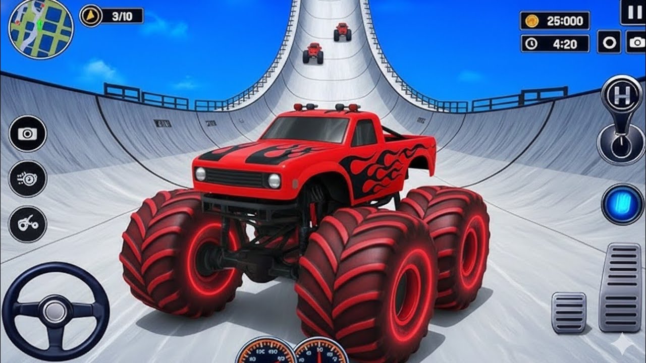 Monster Truck Mega Ramp Impossible Driver - Mega Ramp Car Stunt Master Simulator -Android Gameplay 