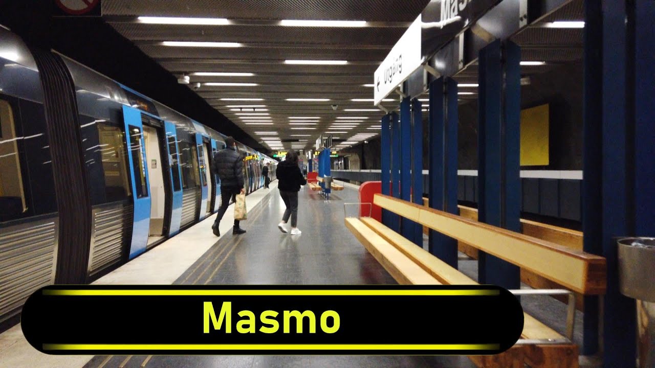 Metro | Tunnelbana Station Masmo - Stockholm 🇸🇪 - Walkthrough 🚶