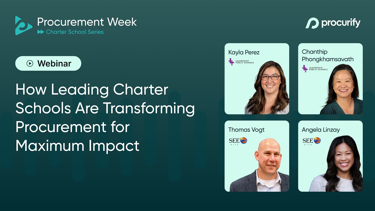 Charter Schools Rethink Procurement for Greater Impact | Procurement Week Panel