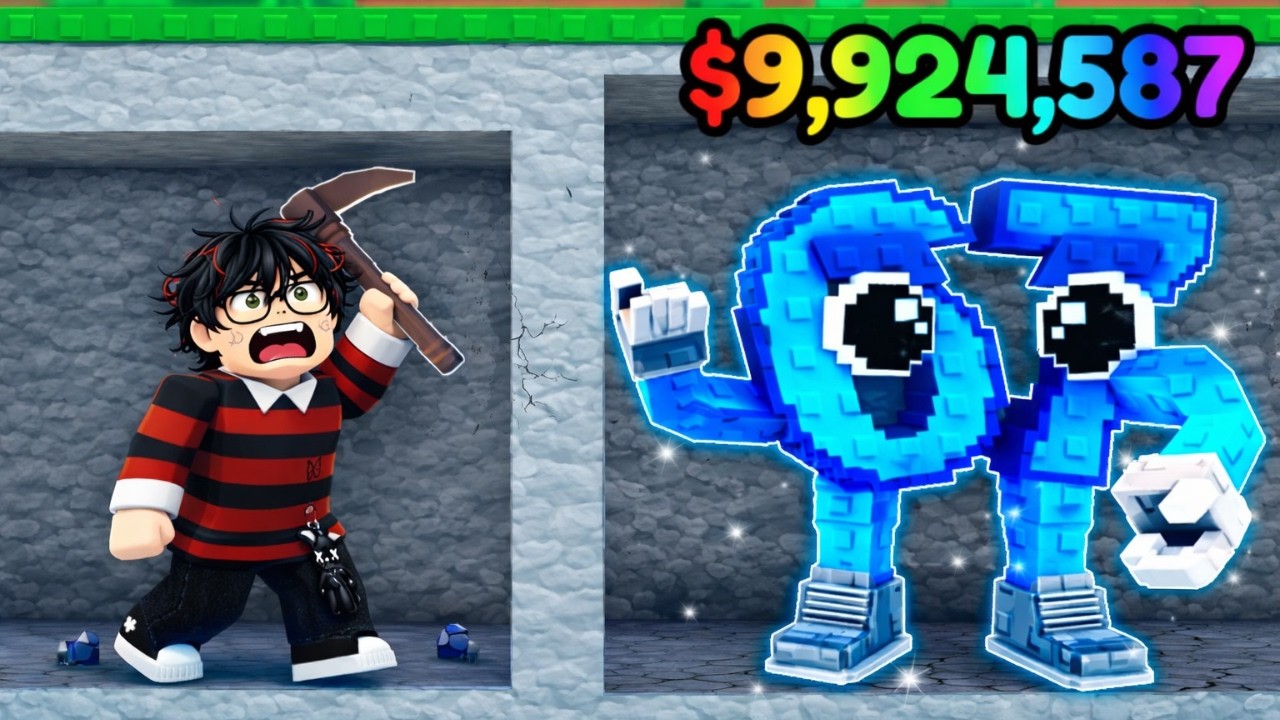FIQUEI RICO apenas MINERANDO os BRAINROTS no ROBLOX