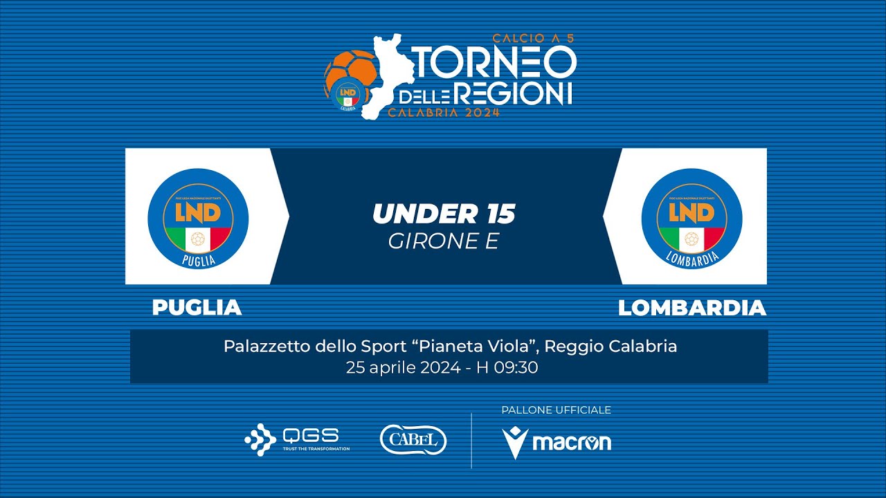 TDR Calcio a 5 | Puglia-Lombardia (Giovanissimi)