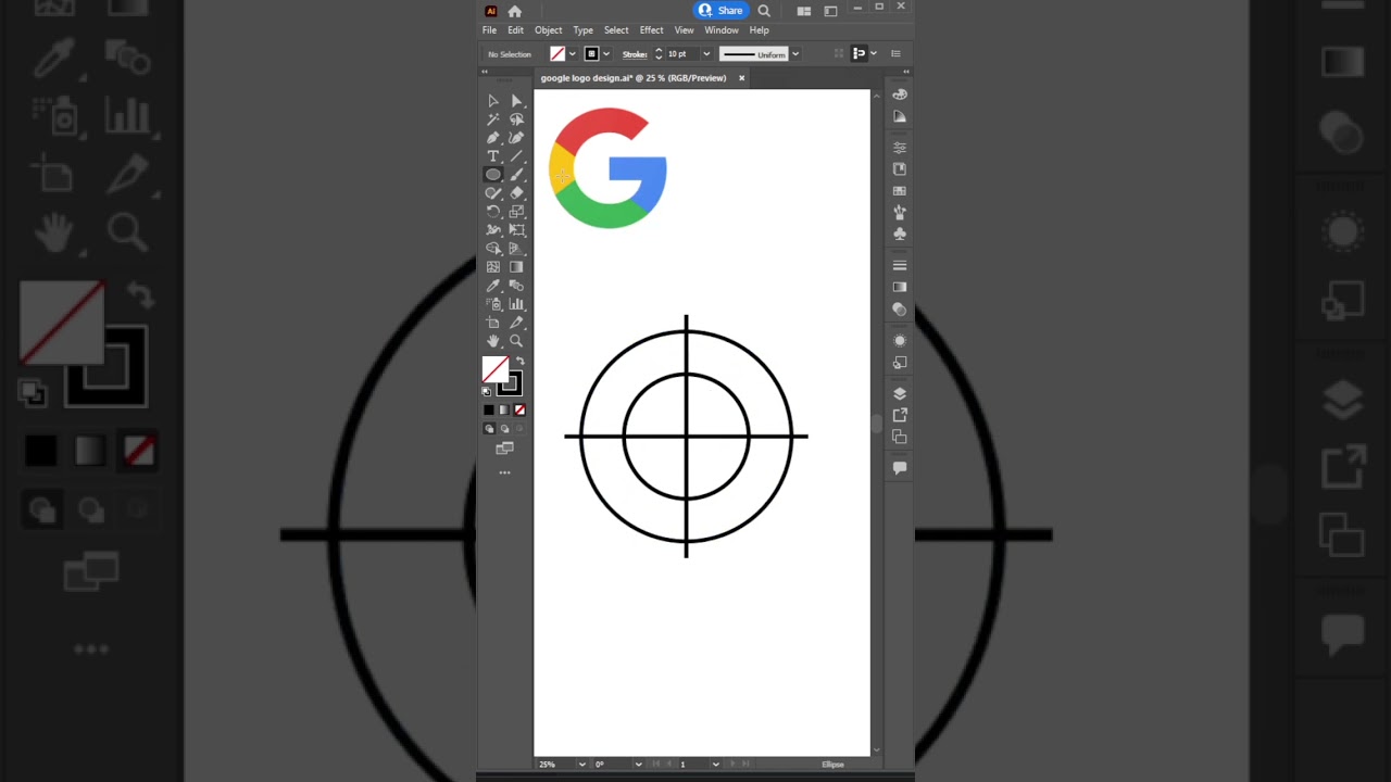 Quick Tutorial to design Google Logo in Adobe Illustrator cc | Logo Design | Graphic Design #google