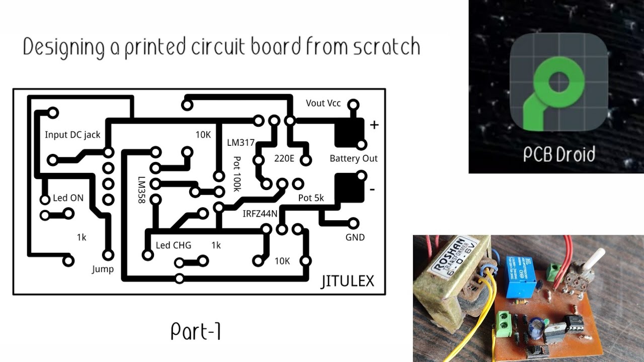 Designing a printed circuit board on a mobile phone