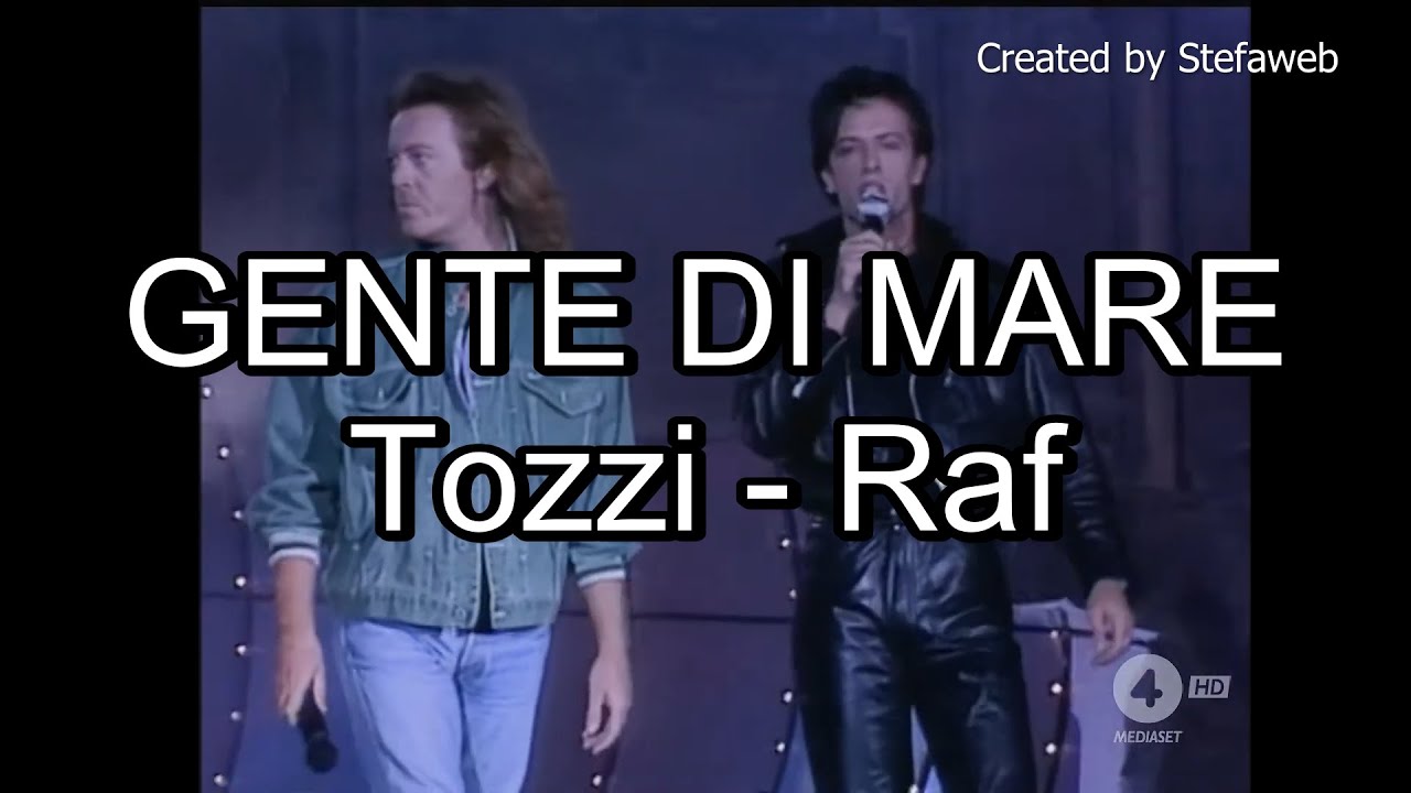 Tozzi Raf - Gente di mare (Karaoke Originale + cori)