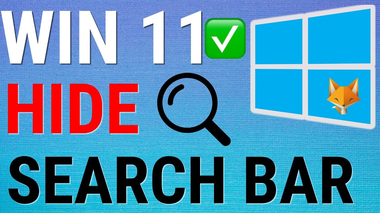 Windows 11: Remove Search Bar From Taskbar