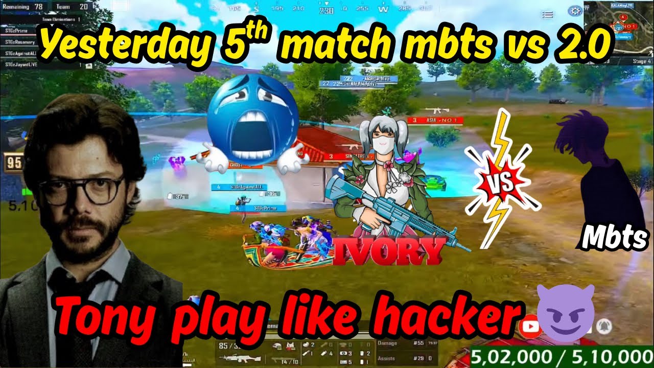 Yesterday 5th match mbts vs 2.0 Tony playing like hacker 😈 #madanop #botsquad #botsquadwar #btswar 