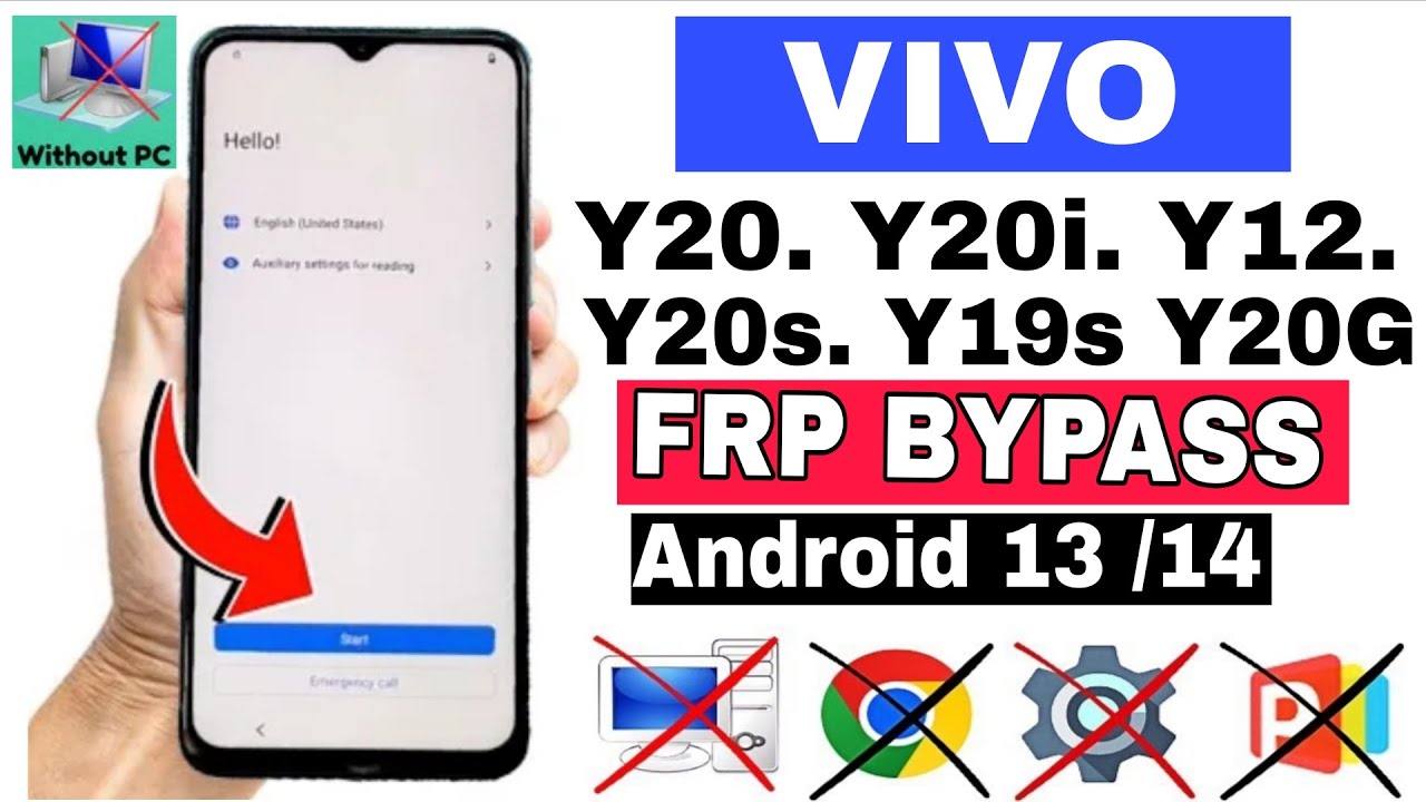 Vivo Y20 /Y20i /Y12s/Y19s Frp Bypass Android 13 Google account remove Without PC 2026 New Method.